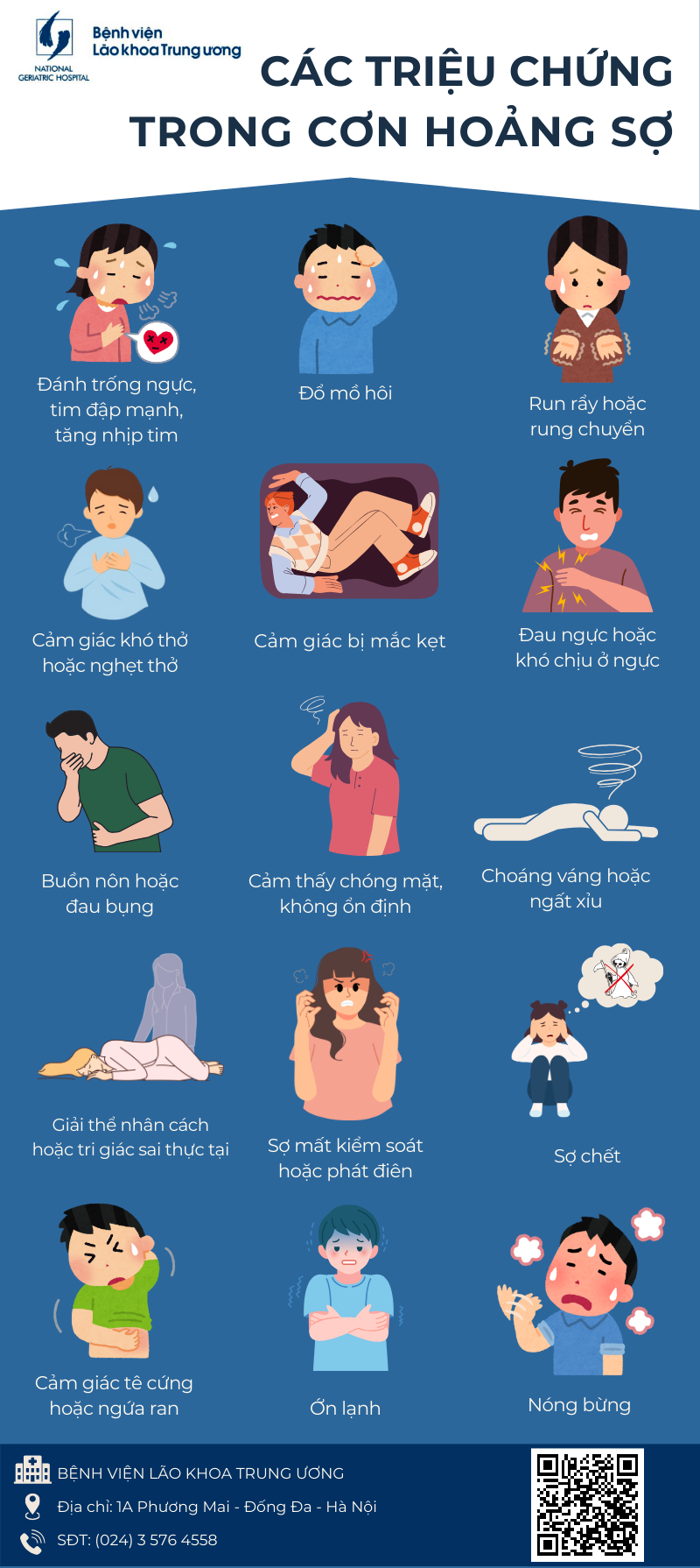 Triệu chứng điển hình của cơn hoảng sợ