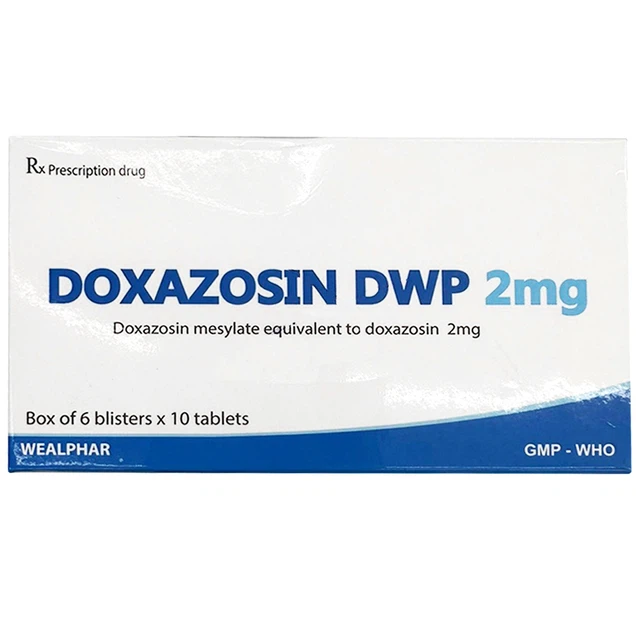 Doxazosin: Giải Pháp Cho Cả Tăng Huyết Áp và Phì Đại Tuyến Tiền Liệt 8 Viên nén Doxazosin 2mg - thường dùng trong điều trị BPH