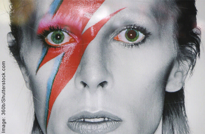 David Bowie với anisocoria bẩm sinh