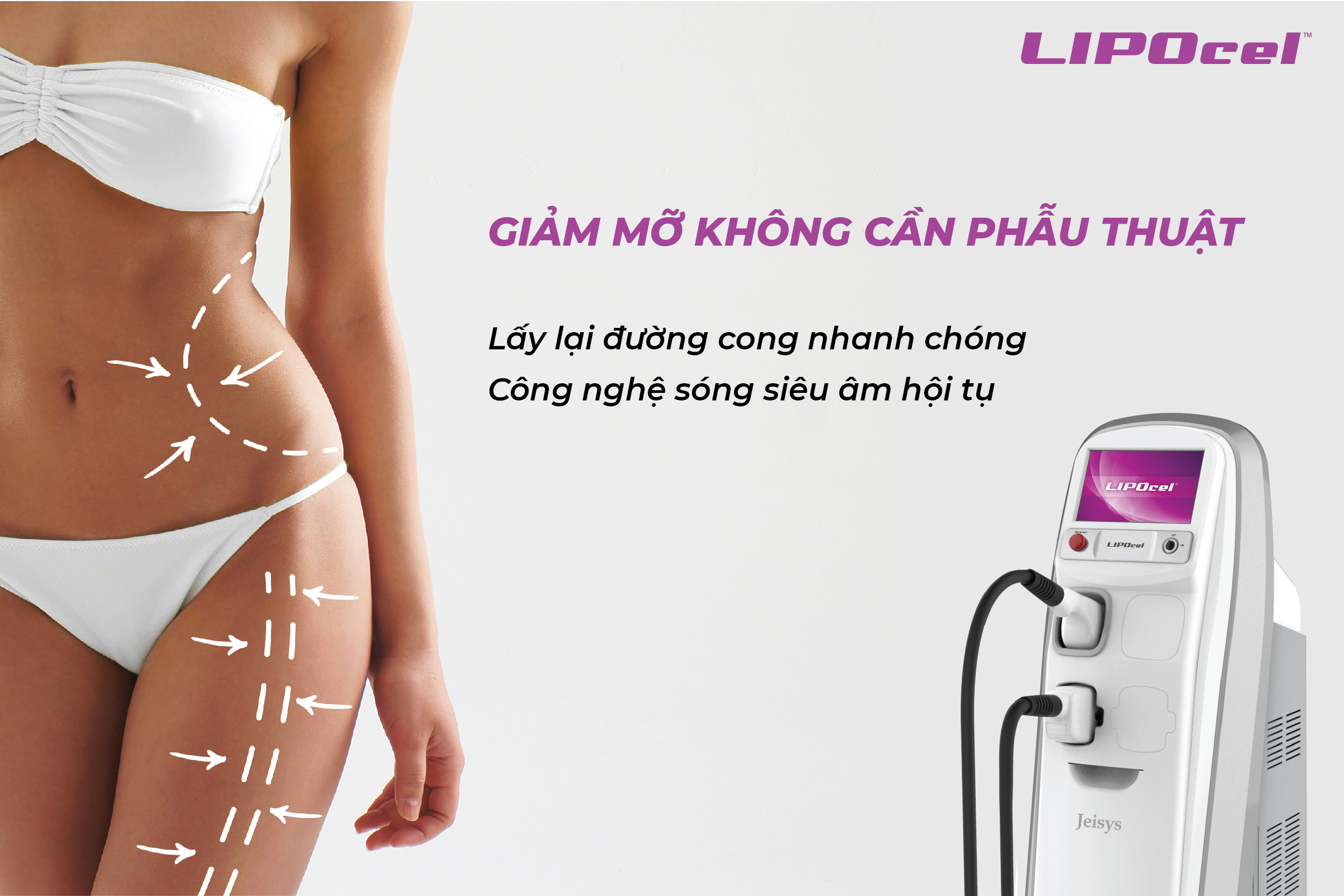 Thiết bị LIPOcel giảm mỡ bụng Thiết bị LIPOcel giảm mỡ bụng