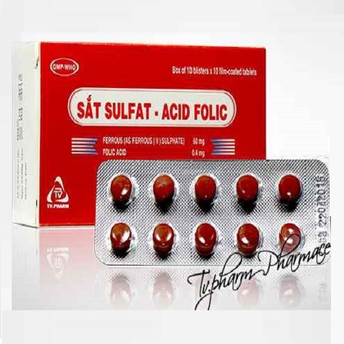 Sắt kết hợp acid folic