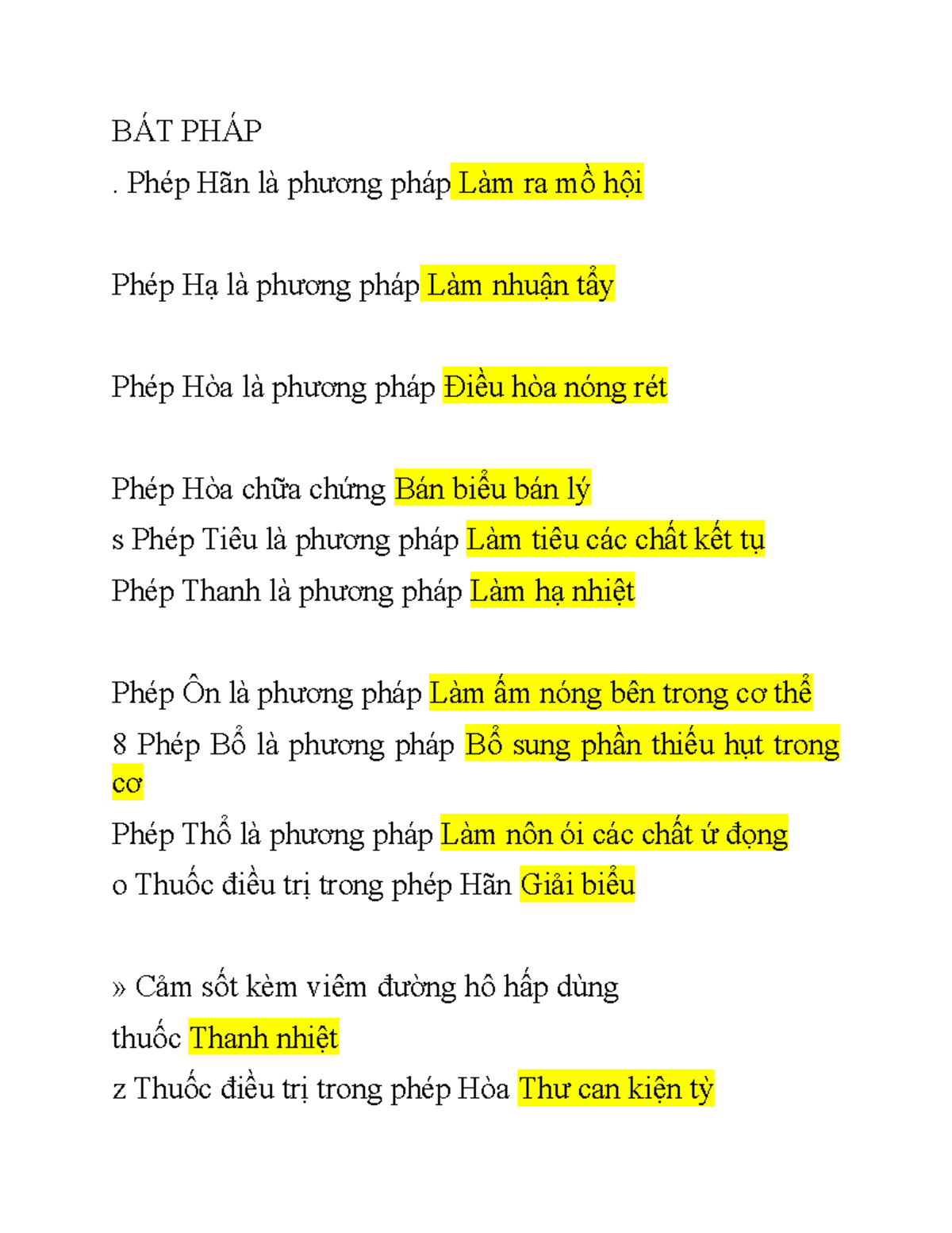 Phép hãn trong Đông y