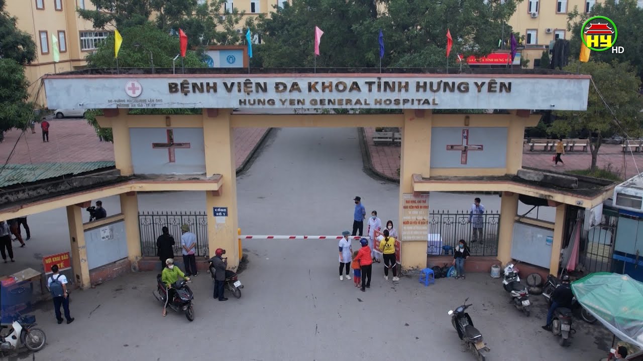 Cổng chính Bệnh viện Đa khoa tỉnh Hưng Yên
